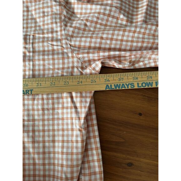 Brooks Brothers 346 Men Size LR Orange White Check Regular Fit Long Sleeve Shirt - Picture 7 of 10